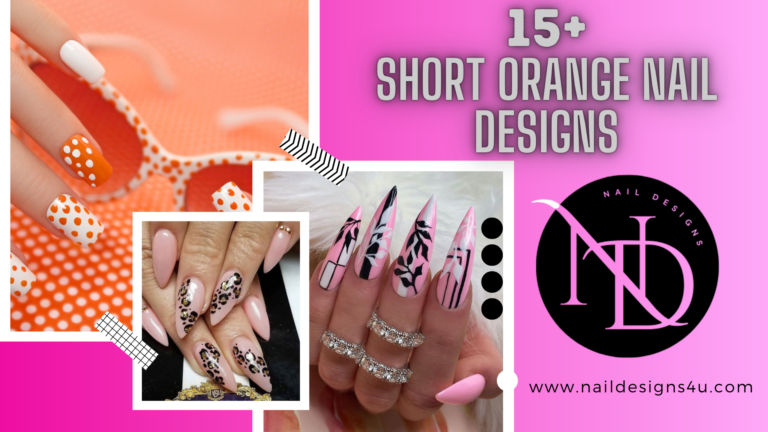 orange nail designs
