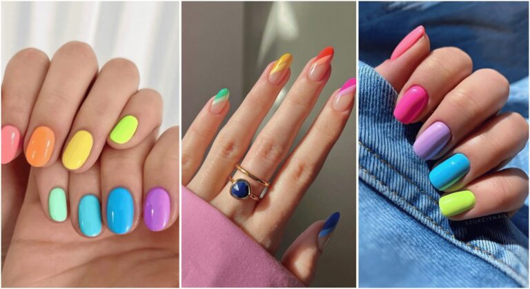 rainbow nails design