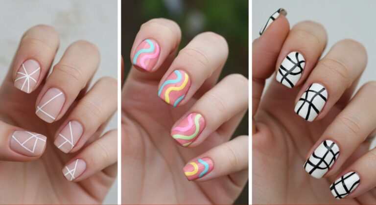 30 Easy Lines Nail Designs You Must Try in 2025 15 Easy Lines Nail Designs