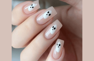 11 Gel nail designs to Polish Your Unique Style 6 ghost Gel Nail Designs