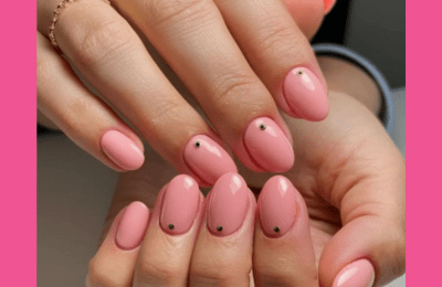 35+ Pink Summer Nails ideas for Trendy style in 2025 26 Stylish Pink Summer Nails with Simple Dot-Eye Design