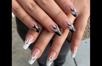 40+ Insanely Cool Black and White Nails Design to Try 35 Untitled design 24 1 6