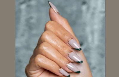 Neutral Accent Nails with Autumn style