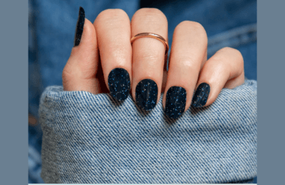 black nail design for autumn look