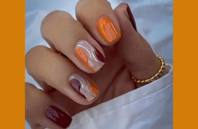 Swirls nail design look