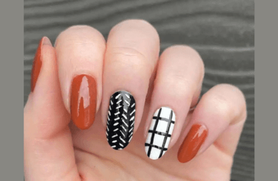 cozy patterns nail design