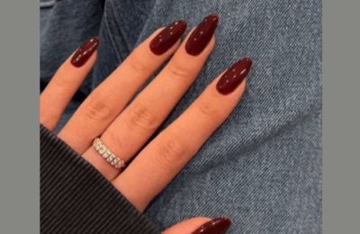 Cozy brown frenchies with Classy Autumn Nails