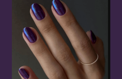 Dark Purple Chrome nail ideas