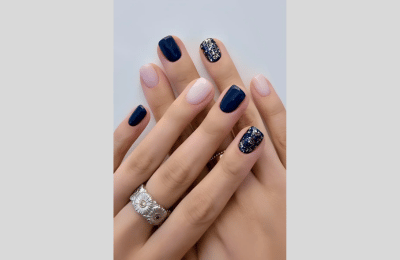 40 Navy Blue Nail Designs to Elevate Your Style 2025 20 navy blue and soft pink short nail designs