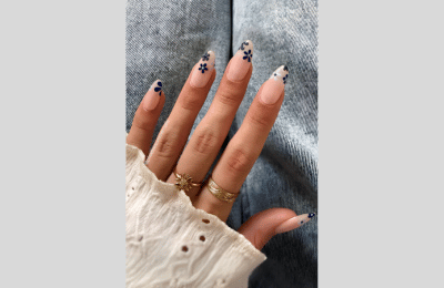 40 Navy Blue Nail Designs to Elevate Your Style 2025 28 Navy flowers nail designs