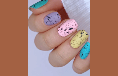 Colorful Easter Egg nail art 