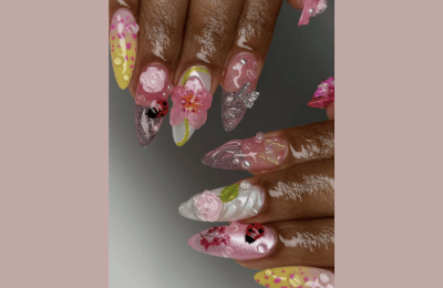 whimsical garden nail designs