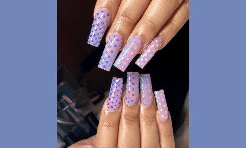 25 Must Try Polka Dot Nail Designs for a Stylish Look 15 Soothing blue polka dot nails for a calm and stylish look