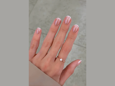 50 Stunning Short Spring Nail Designs Trending in 2025 18 Short spring nails with glazed French tips, shiny and modern