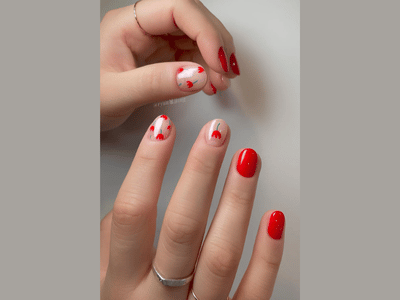 50 Stunning Short Spring Nail Designs Trending in 2025 21 Spring nails in bold red, expressing confidence and style.