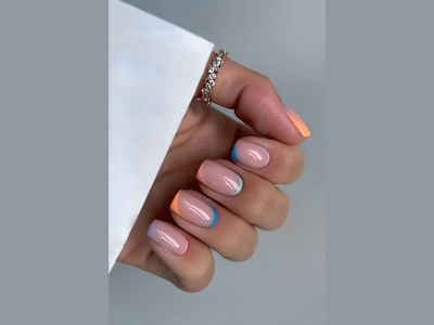 50 Stunning Short Spring Nail Designs Trending in 2025 26 short and colourful upside down nails art