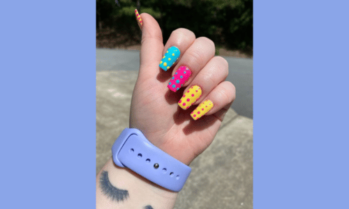 25 Must Try Polka Dot Nail Designs for a Stylish Look 26 Bold, colorful polka dot nails inspired by pop art for a fun and retro feel
