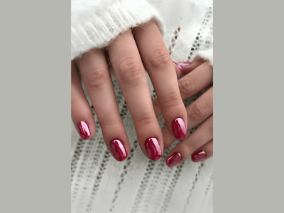 50 Stunning Short Spring Nail Designs Trending in 2025 27 Short cherry chrome nail designs