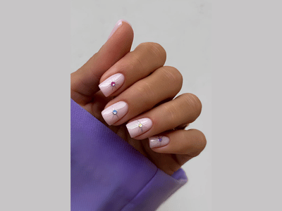 50 Stunning Short Spring Nail Designs Trending in 2025 51 Short spring nails with celestial mani