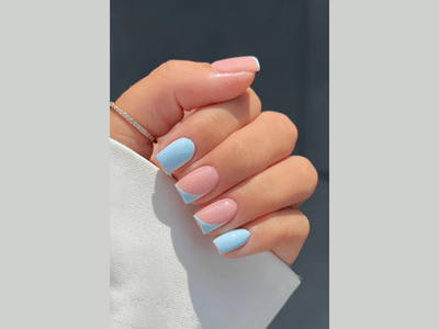 50 Stunning Short Spring Nail Designs Trending in 2025 9 Nails in baby blue, a neat and gentle 2025 trend