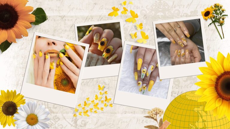Sunflower nail designs