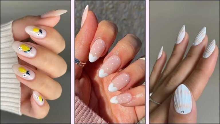 White summer nails banner
