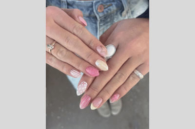 Simple pastel nails , yellow nail designs