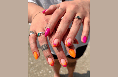 hot nail art designs , neon nail powder , french nails