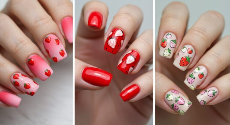 strawberry nail designs