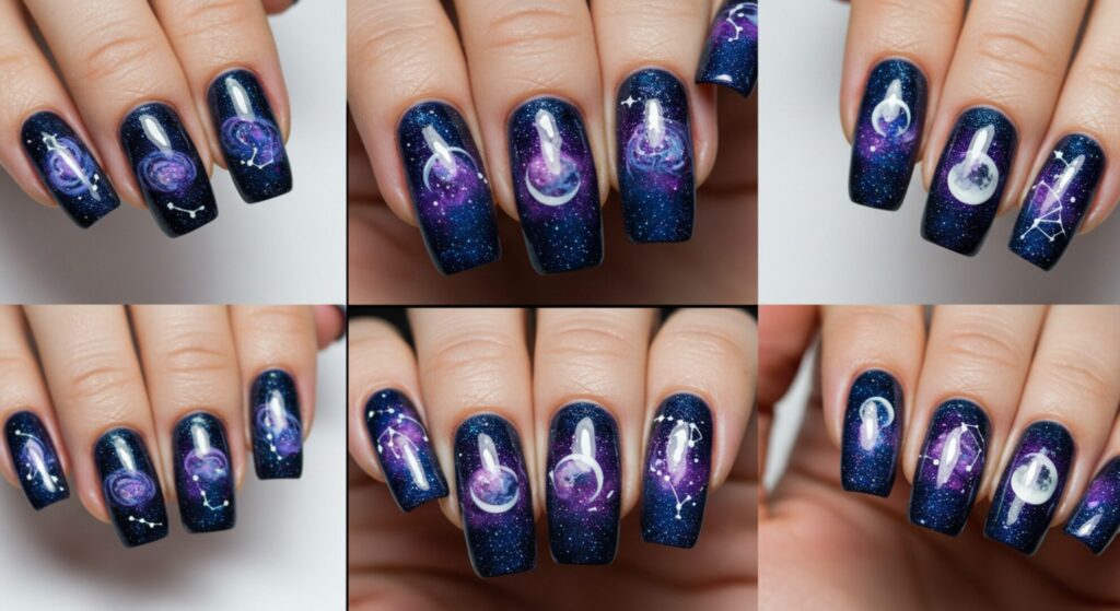 31 Celestial Nail Designs for a Dazzling Celestial Look 6 Celestial Nail Designs