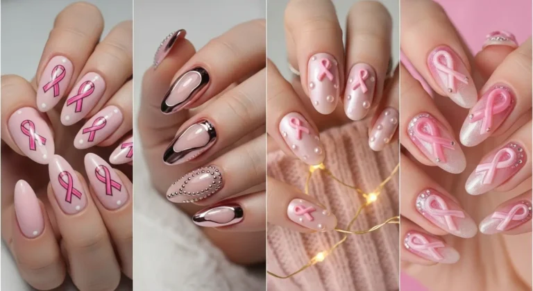 Breast Cancer Awareness nail designs