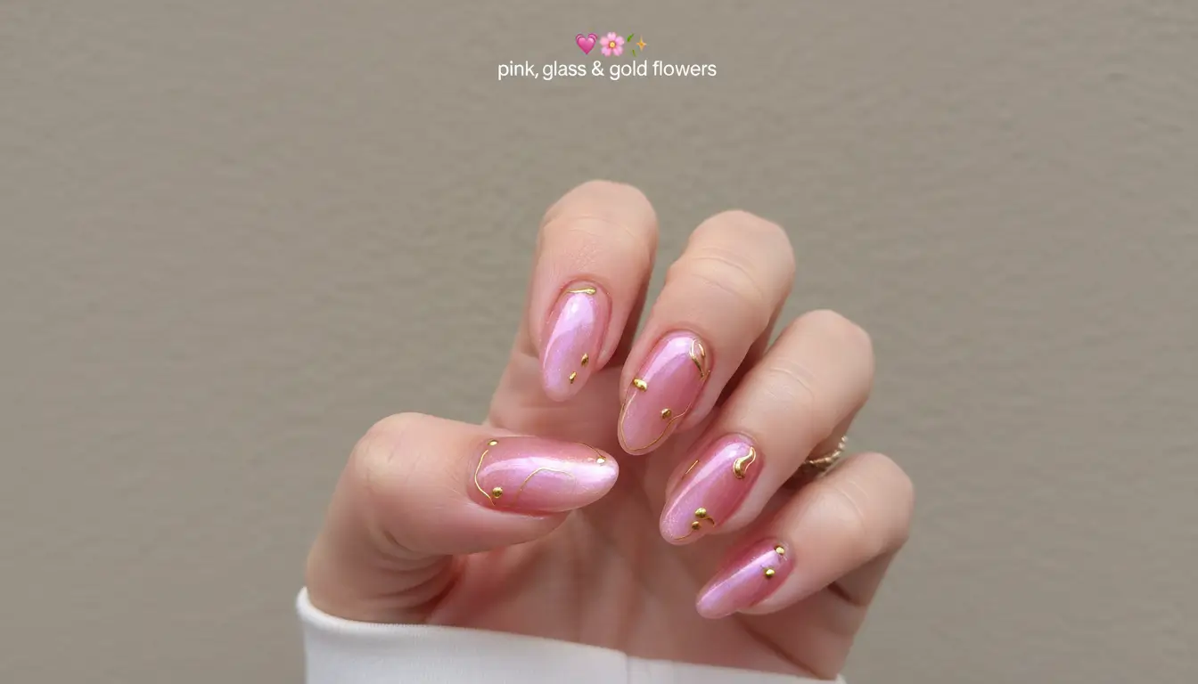 Soft pink cat eye nails with a glossy 3D shine for a playful spring look.