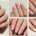 Soap nail design hero image showcasing milky white optimized