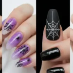 Halloween Spider Nail Art elegant, bold, themed, and modern spider web nail designs.